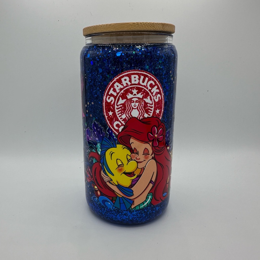 THE LITTLE MERMAID 🧜‍♀️ Snowglobe tumbler 16oz